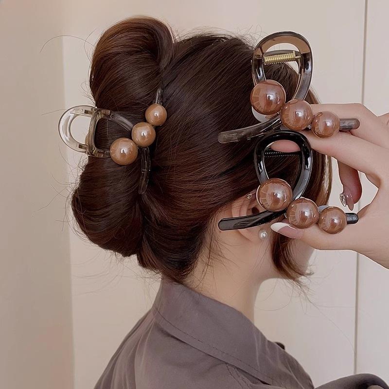 Elegant Pearls Cross Hair Claw for Women Girls Sweet Hair Ornament Claw Clip Hair Clip Hairpin Fashion Party Hair Accessories