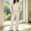 Women's Casual Hooded Sweatshirt and Pants Set with Pockets, Comfortable Outfit for Fall and Winter