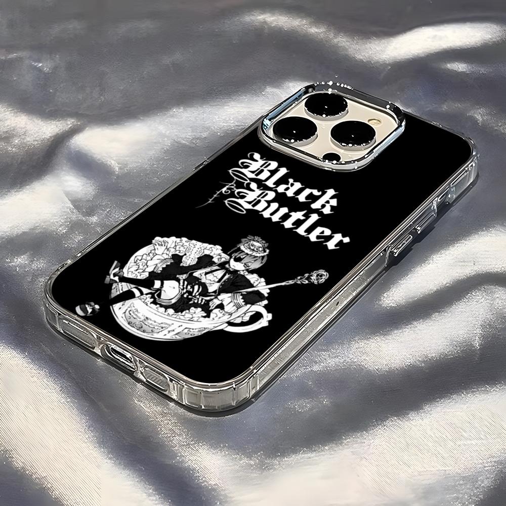 

Japanese Anime Black Butler Phone Case For IPhone 17 Pro Max 16 15 14 Pro Max IPhone 13 Pro Max 11 Plus Transparent Cover iPhone 14 Pro Max
