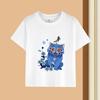 2-13Y Kid T Shirt Cat Printed Kids Clothes Tshirt Tops Tee Boys Girls Baby Tee