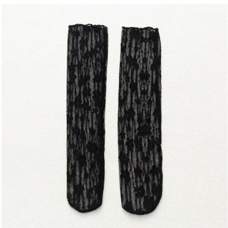 See Through Transparent Women Socks Colorful Star Summer Ultra-thin Nylon Loose Long Socks Women Sweet Girls Mesh Lace Socks Sox