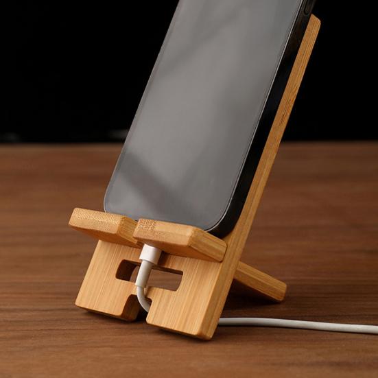 Wooden Phone Holder Universal Adjustable Desktop Office Home Foldable Holder for Tablet Stand Portable Lazy Phone