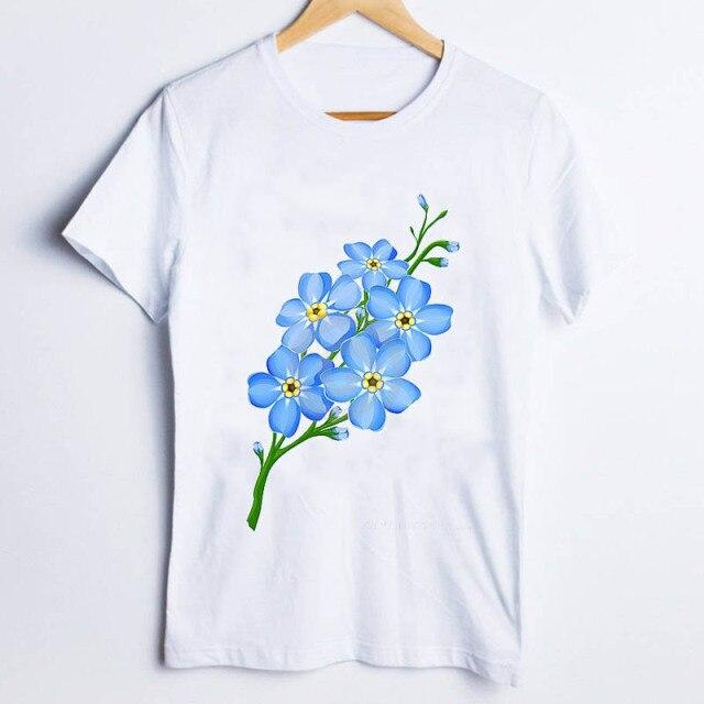 Buy Tees For Women Print Printing Blue 