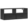 Vidaxl Szafka Pod Tv, Czarna, 100X31X39,5 Cm, Materiał Drewnopochodny