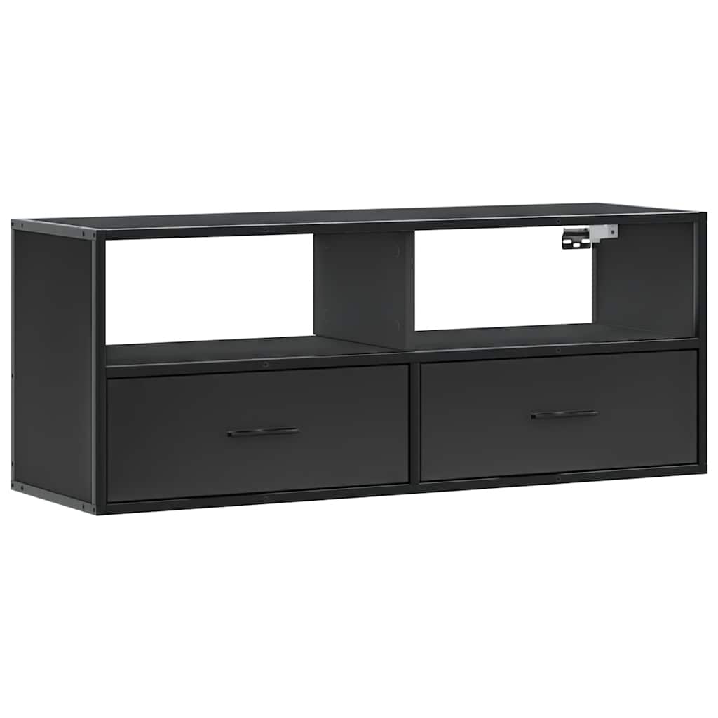 Vidaxl Szafka Pod Tv, Czarna, 100X31X39,5 Cm, Materiał Drewnopochodny