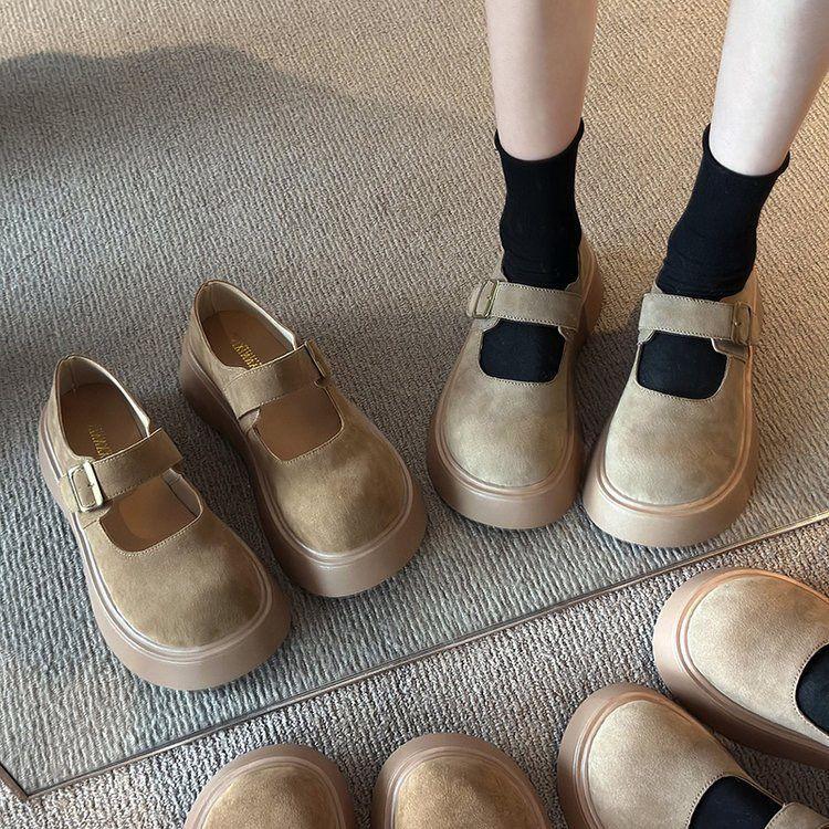 Platform Loafers Women's Spring 2025 New Fashion Outer Wear High-end Sense One Pedal