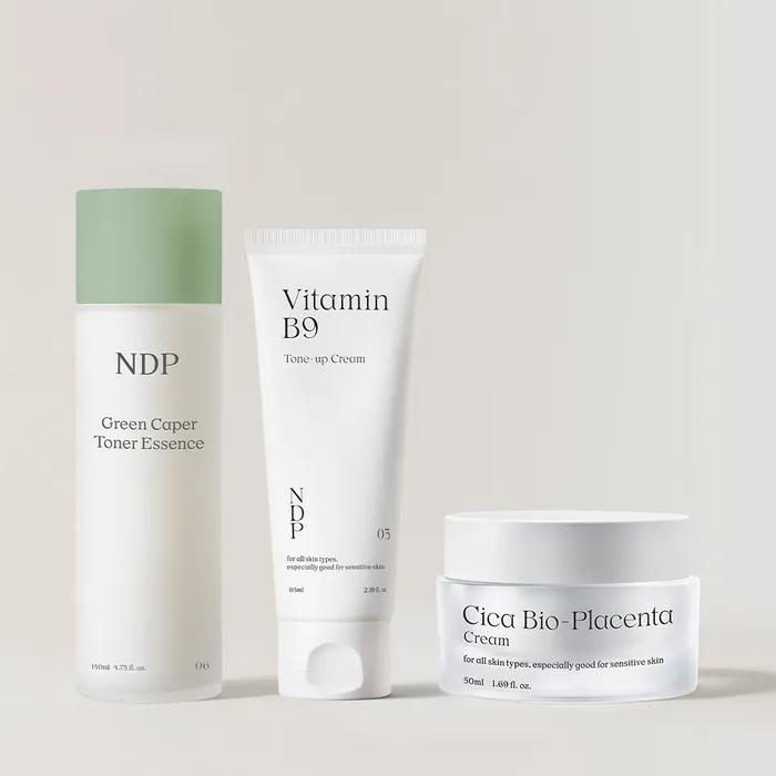 24Hr Relaxing Project 3-Piece Set: Toner Essence 130ml, Placenta Cream 50ml, Vitamin B9 Tone-Up Cream 65ml