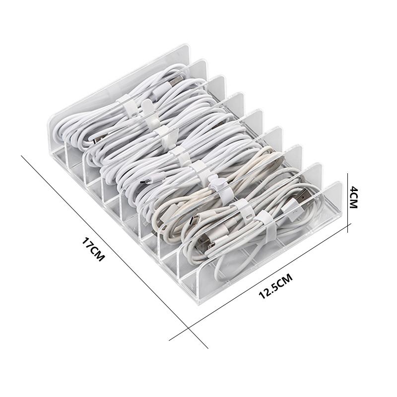 Cable Storage Box Colorful Plastic Data Line Storage Container Desk Stationery Makeup Organizer Key Jewelry Box Office Holder