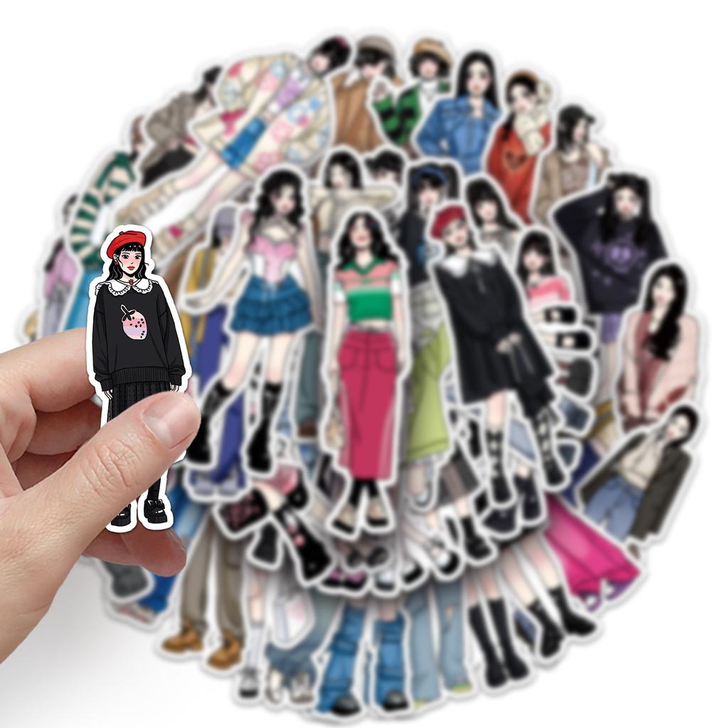 50 Outfits Graffiti Personalized Cartoon Fashionable Characters Guka Decorative Mobile Phone Case Suitcase Stickers Waterproof