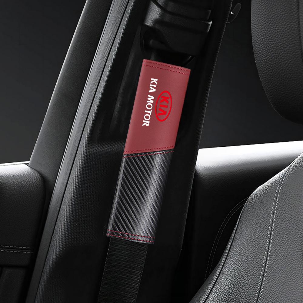 KGWZ1 Car Seat Belt Cover Shoulder Protector Pad Auto Accessorie For Kia Rio Sportage Cerato Soul Sorento Picanto Ceed Niro Optima K3