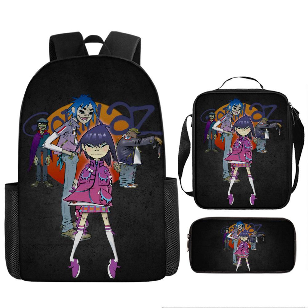 UK Virtual Band Gorillaz Kids' Cartoon Backpack - Dual Use Shoulder/Crossbody Bag
