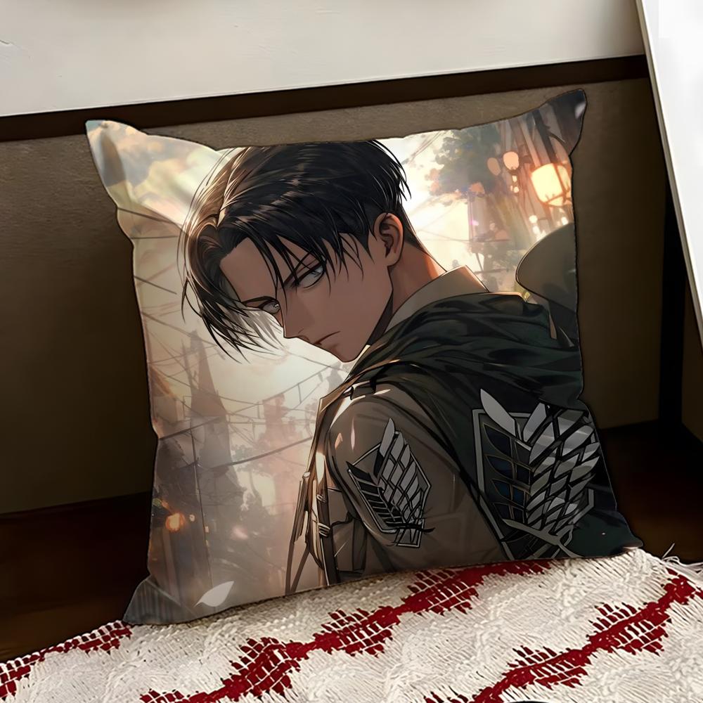 LLevi Anime AAckerman Cushion Cover Reversible Soft Durable Pillow Cover Home  Car MultiScene Use for Daily Comfort