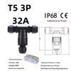 IP68 T Shape Electric Connector 1Pcs Waterproof Screw Push-in Terminal for Balcony Lighting Extensions