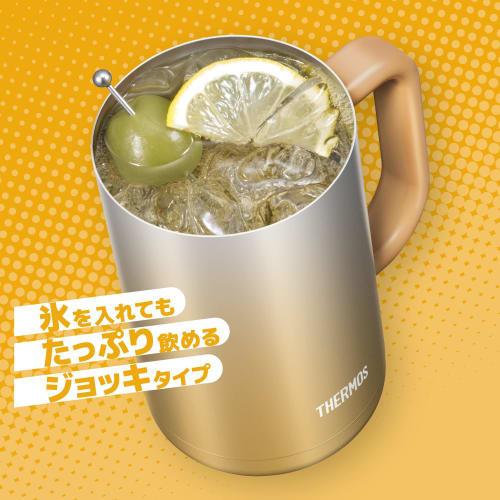 Thermos Vacuum Insulated Mug 0.6L Sparkling Gold JDK-600C SP-GD Beer Mug Father's Day Gift Men Women Birthday Present