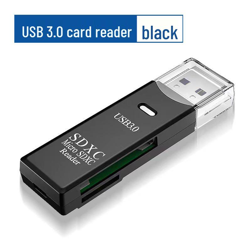 High-Speed USB 3.0 Multi-Functional Card Reader: SD, TF, Mobile, Camera, Computer Compatible, Plug and Play.