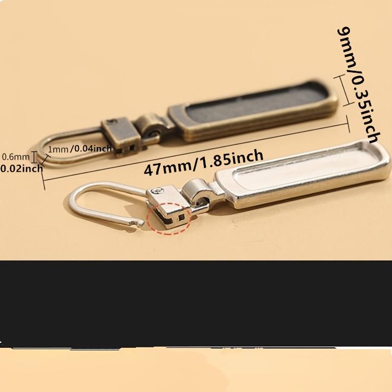 5 Pcs Detachable Metal Zipper Pullers For Zipper Sliders Head Zippers Repair Sewing Notions