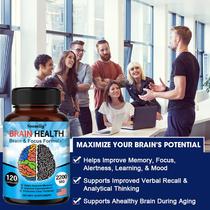 Brain Booster, Focus, Memory, Function, Clarity-120 Capsules