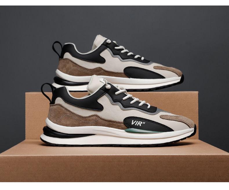 Men's Winter Velvet-Lined Casual Running Shoes, Forrest Gump Style, Trendy Dad Shoes