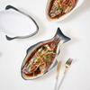 Talerze obiadowe w kształcie ryby Kreatywne ceramiczne talerze podkładowe Porcelanowe gospodarstwo domowe Restauracja Domowe przybory kuchenne Zastawa stołowa Naczynia