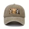 Fashion Washed Cotton Denim Baseball Caps Men Women Vintage Animal 3D Print Outdoor Sports Trucker Dad Hat Female Male Sun Hats