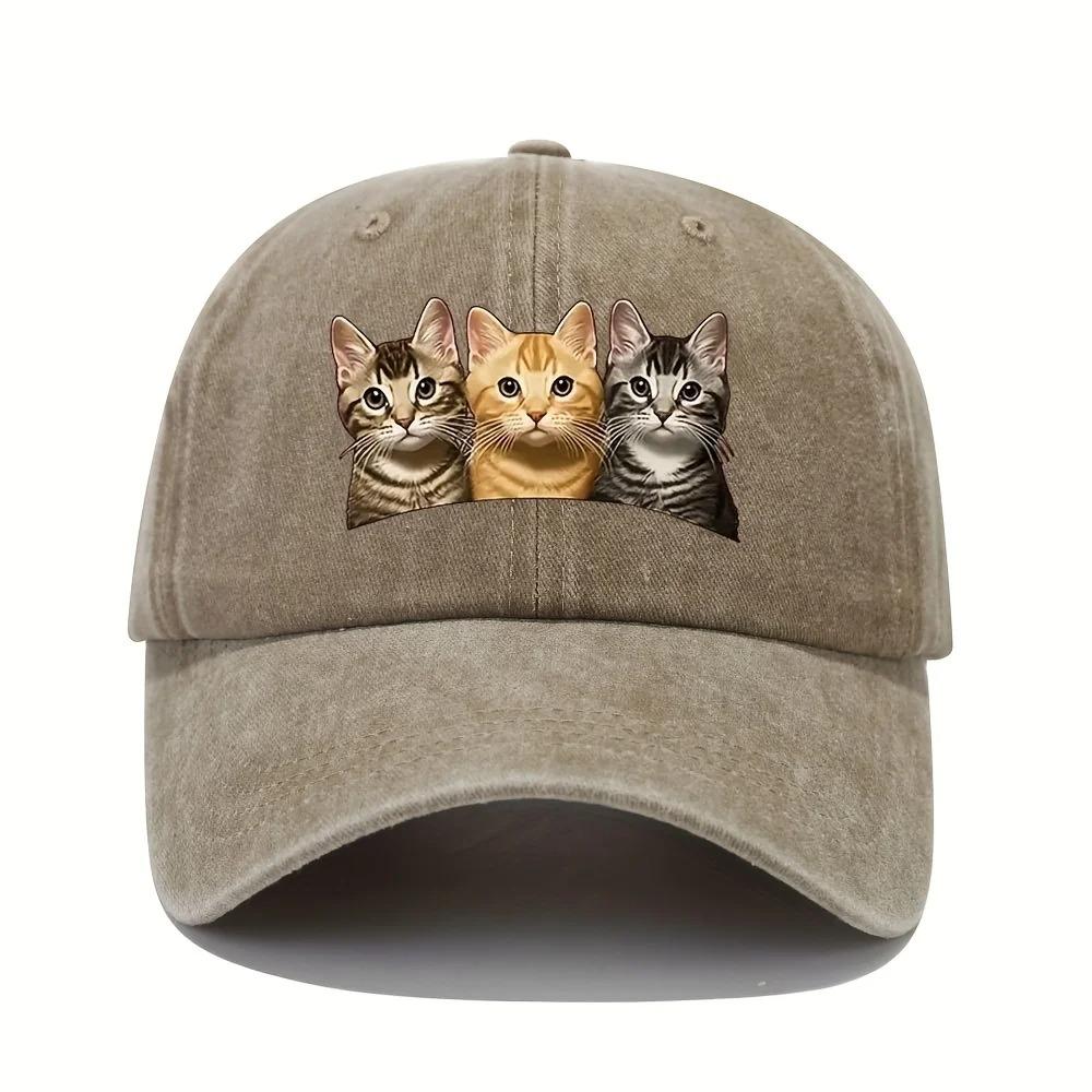 Fashion Washed Cotton Denim Baseball Caps Men Women Vintage Animal 3D Print Outdoor Sports Trucker Dad Hat Female Male Sun Hats