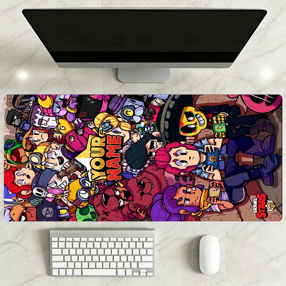 Supercell Customize Your Name Mouse Pad Keyboard Mat Computer Desk Keyboard Mat Non-Slip Rubber Base Gaming Accessories Ideal Gift for Gamers