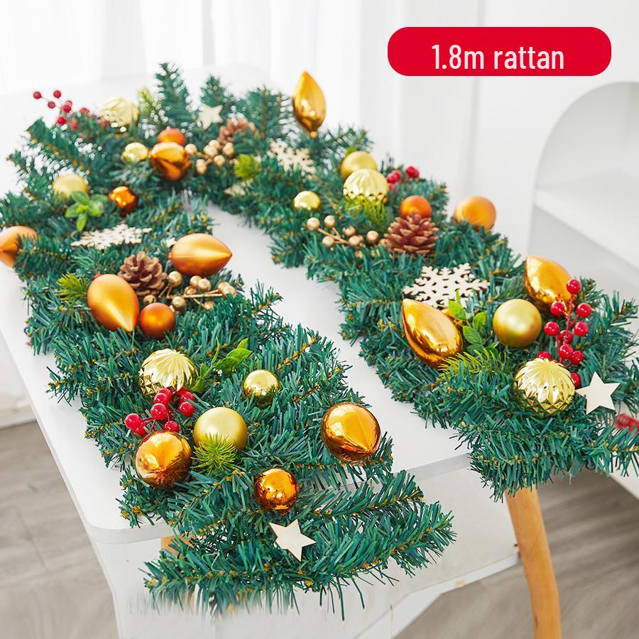 Enchanted Snowy Christmas Rattan Wreath for Window and Mall Displays