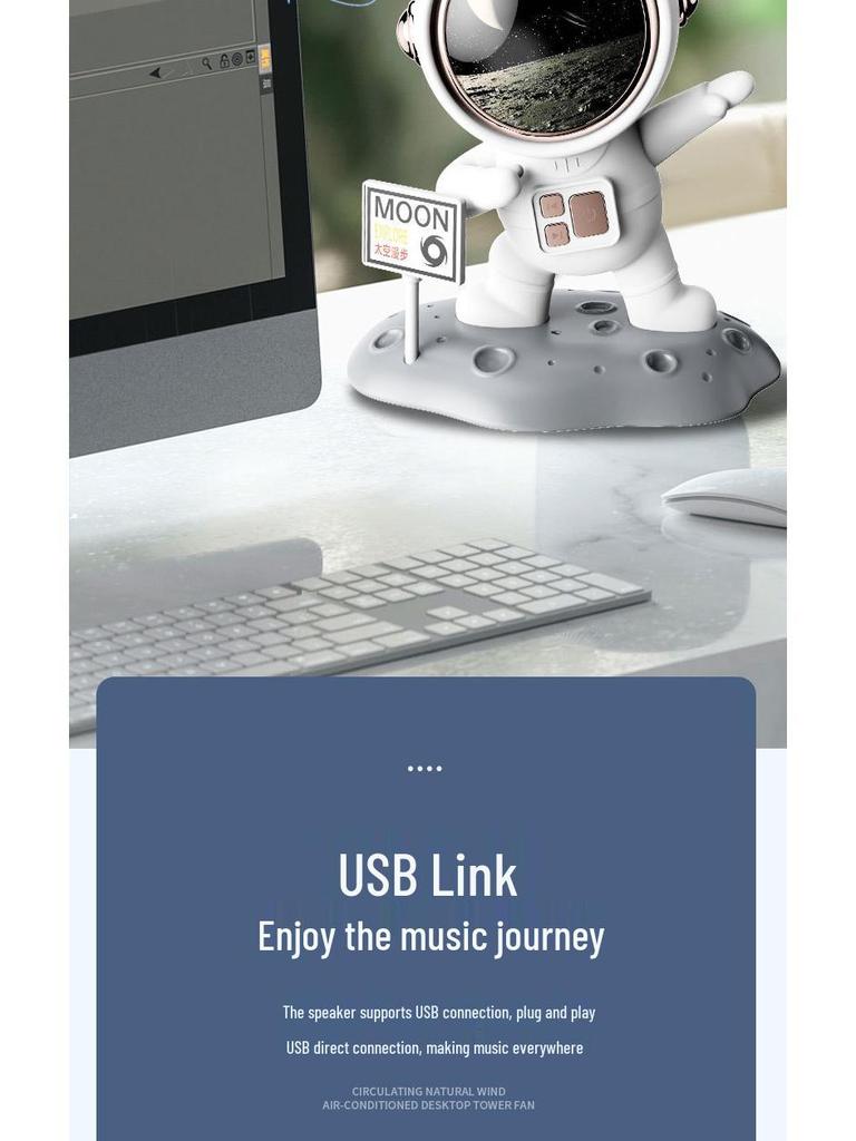 Astronaut Bluetooth Speaker with Subwoofer - High-Quality Sound & Creative Design, Ideal Birthday Gift.