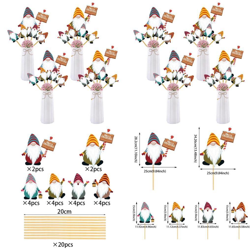 Vase Christmas Placard Decor With Santa Claus Design For Holiday Party Festive