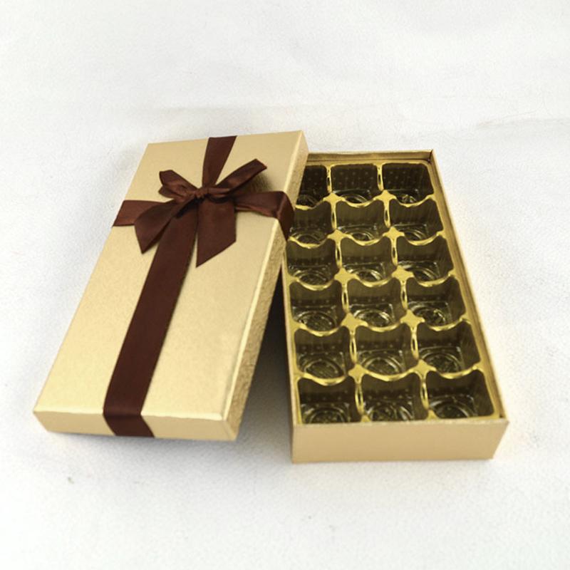 1 Stück Schokoladenpapierbox Geburtstagszubehör Papier Hochzeit Valentinstag Babyparty Süßigkeiten Geschenkboxen DIY 9/18 Fächer Verpackung