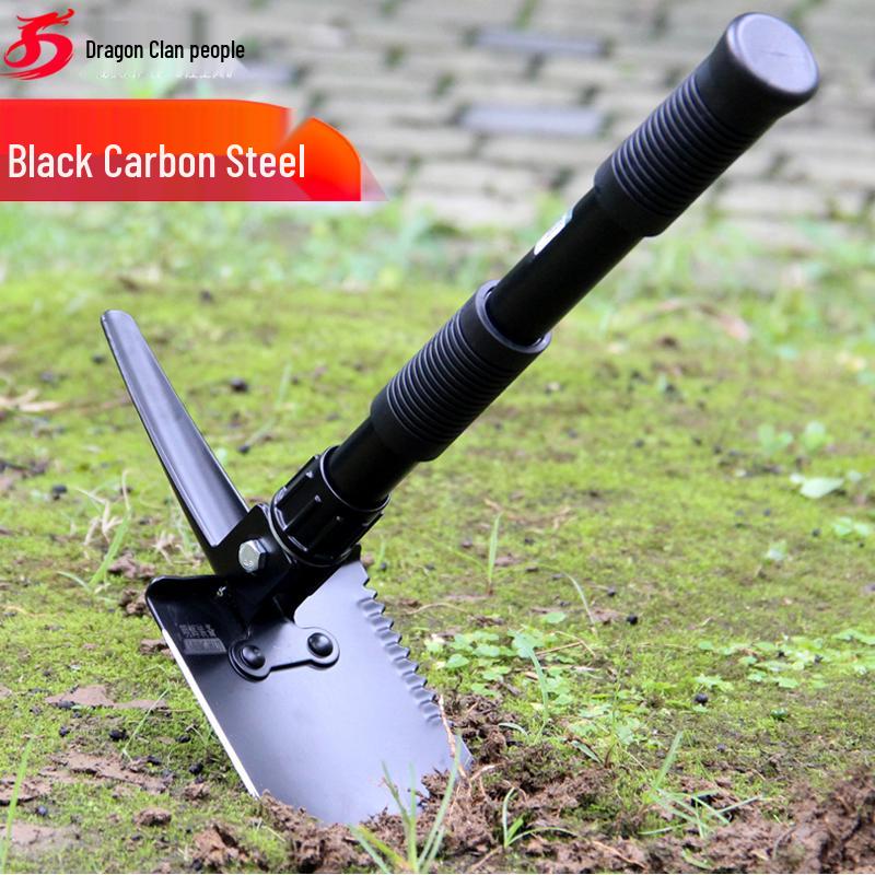 Компактная многофункциональная саперная лопата: Портативная складная мотыга для копания на открытом воздухе и рыбалки темно-серого