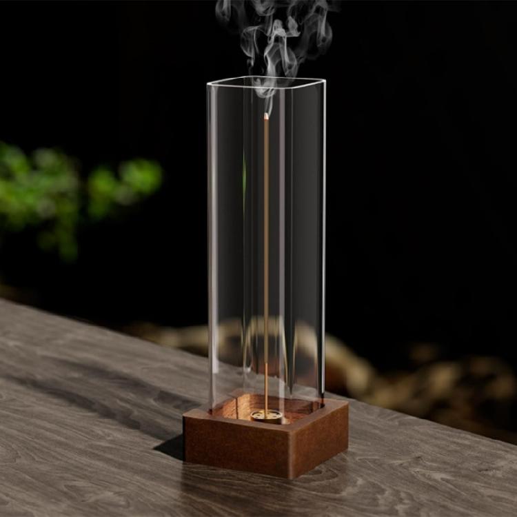 Modern Incenses Burners with Glass Ashes Catcher Anti Ashes Flying Inverted Incenses Stick Holder Stand Home Decors