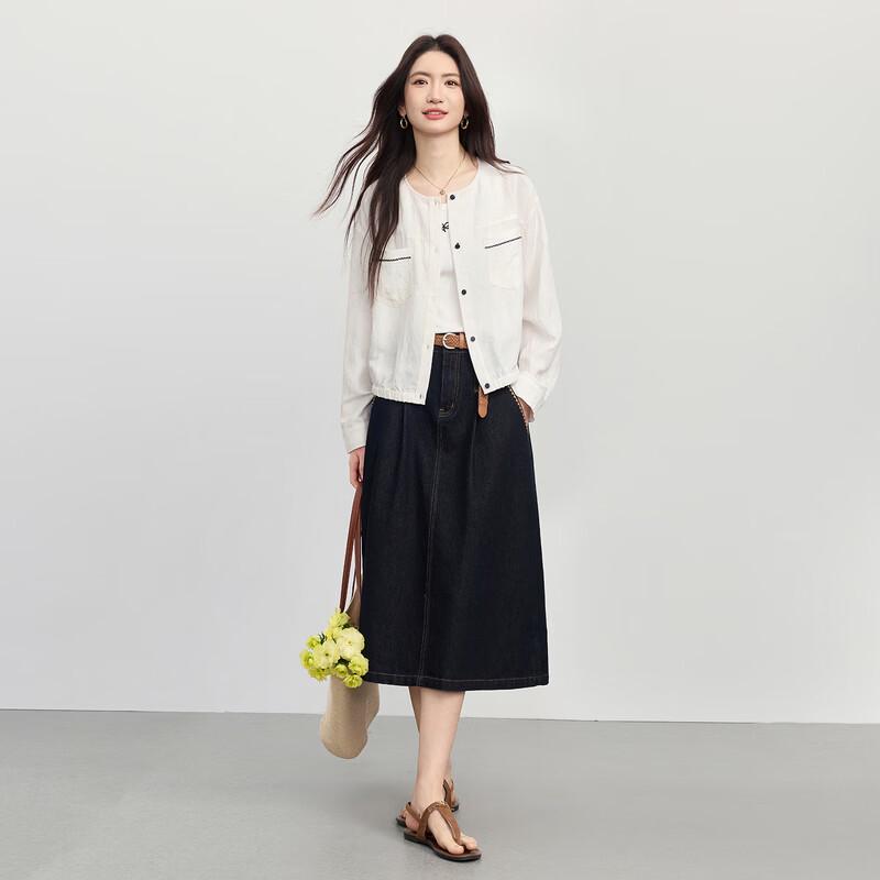 Cardigan Corto da Donna Petite in Misto Lino Tencel sllsky