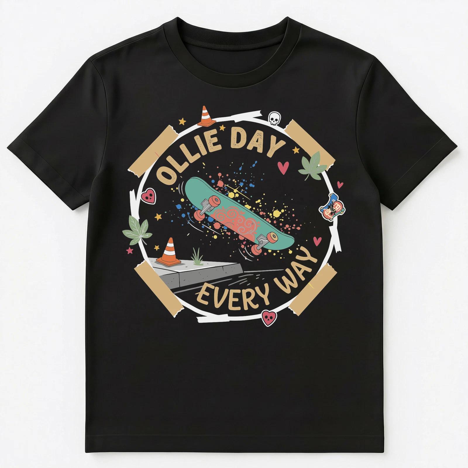 Skateboarder Ollie Trick Skateboarding Lifestyle Graphic Unisex T-Shirt S