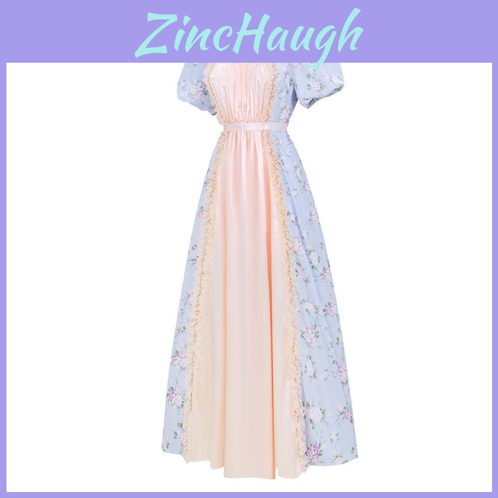 Regency Costume Dress With Satin Material For Theater Shows And Costume Parties