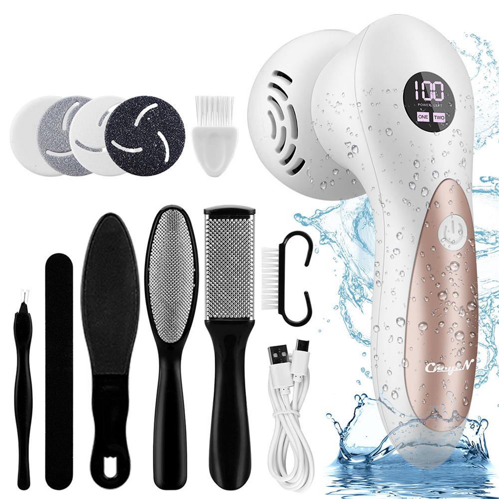 

CkeyiN Foot Foot Dead Skin Remover Удаление мозолей Электрическая пилка для ног Педикюрные инструменты Профессиональные перезаряжаемые электрические наждачная бумага для ног