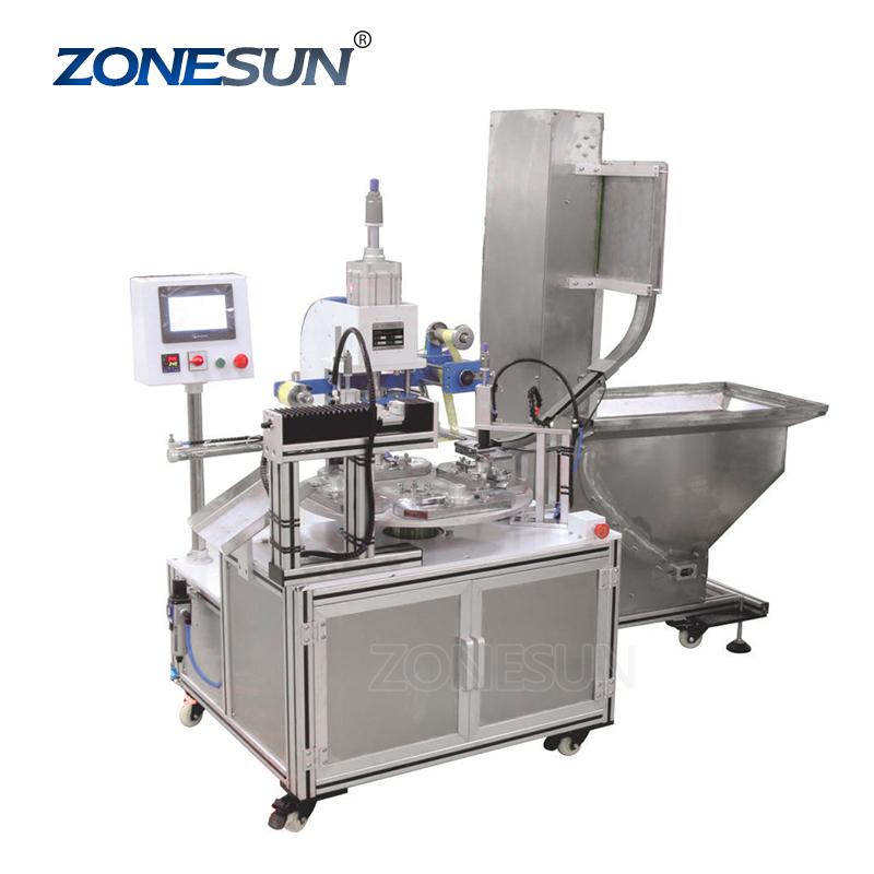 ZONESUN ZY-819S3 Automatic Flat Rotary Stamping Machine Can feed bottle caps automatically Customize the machine according to your product