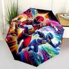 1pc Power Rangers Auto-Open Umbrella, Portable 3-Fold Design with 8-Bone Iron Frame, Outdoor for Fans, Travelers, Daily Use, Gift Idea.T093