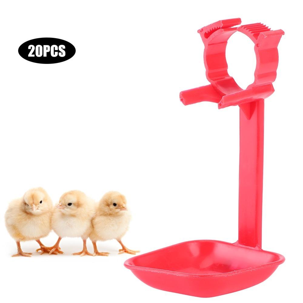 20Pcs Red Poultry Drinker Durable Chicken Nipple Drinker  Poultry Rrinking красный