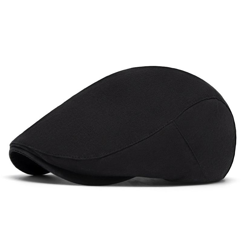 Solid Color Peaked Cap Women's Spring Summer Beret British Newsbsboy Cap Men's Forward Cap