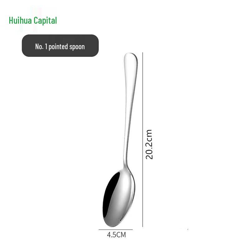HUIHUADU 304 Stainless Steel Pointed Ice Spoon Set