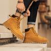 FashionAll-match new Comfy Ankle Boots Man Fashion Non-slip Casual High Top Shoes Leisure Hiking Footwear Handmade Men's Outdoor Boots