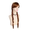 Princess Cosplay Wig for Women Braided Brown Frozen Anna Princess Cosplay Wig for Girls Braid Women's Wigs for Costume Halloween