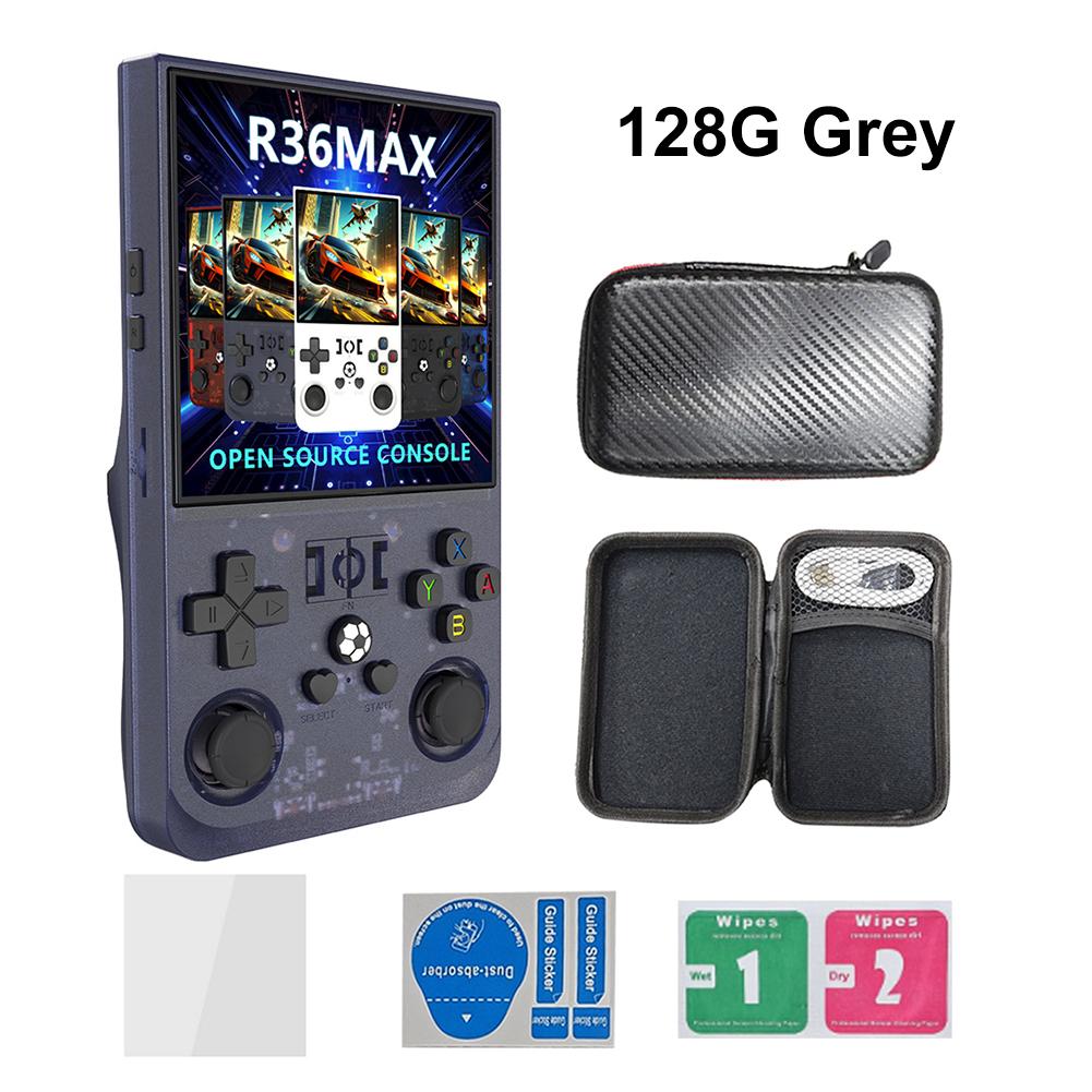 R36MAX Retro Handheld Game Console 4000mAh Battery Video Gaming Console 4inch HD IPS Screen Video Player