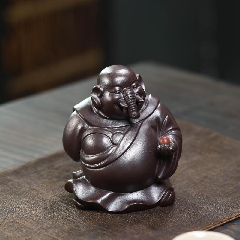 

Purple Clay Elephant God Tea Pet Traditional Tea Sculpture Tea Figurine Play Toys Tea Statue Ornaments Tea Items Workmanship