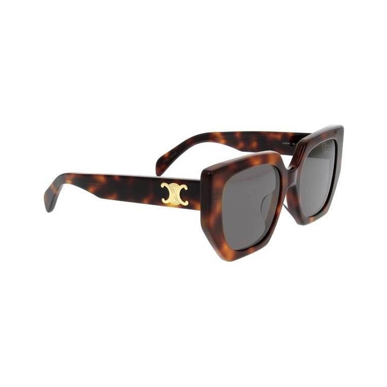 

Celine Side Pattern Decorative Irregular Shape Sunglasses Unisex sunglasses Brown CL40239F53A Brown,55