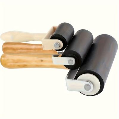 Printmaking Ink Roller, Rubber Roller, Ink Pigment Board, Art Board, Wooden Mushroom, Malian Rubber Plate, Printing Supplies