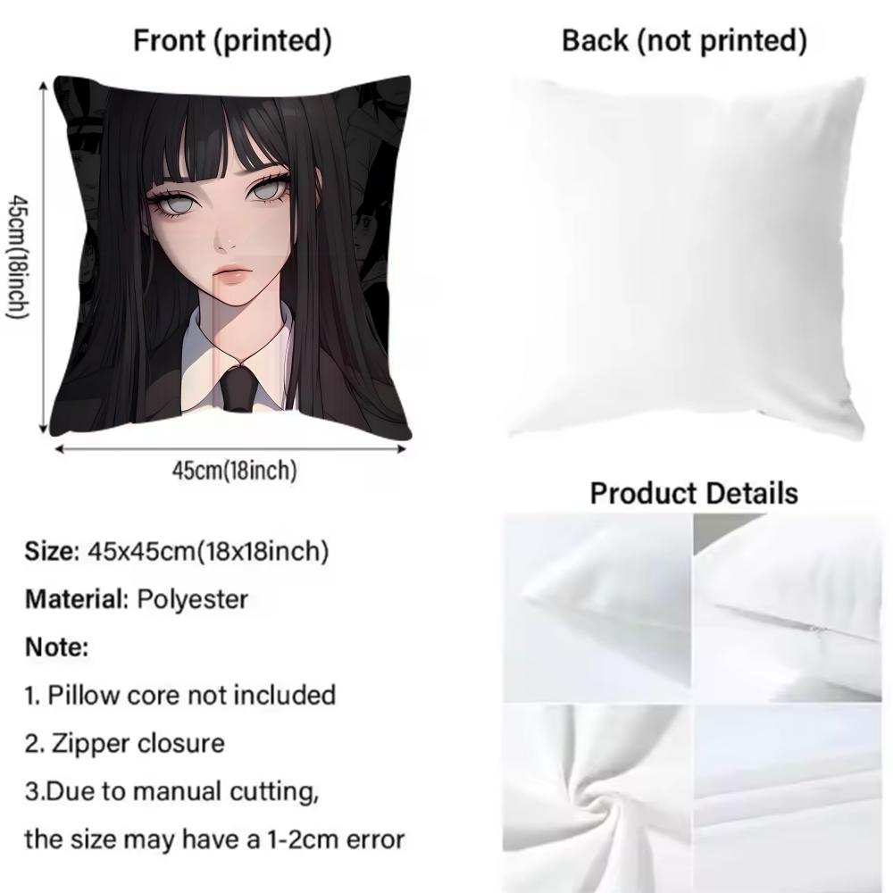 Hinata Cushion Cover 2-in-1 Reversible Plush Pillow Cover | Car/Sofa/Bed | Perfect Gift