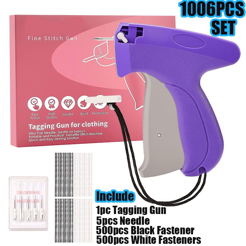 1 Set/1006 Pieces of Quick Repair Micro Sewing Gun - A Portable Clothing Repair Tool Used for Quick Edge Rolling, Stitching and Fixing Sewing Guns