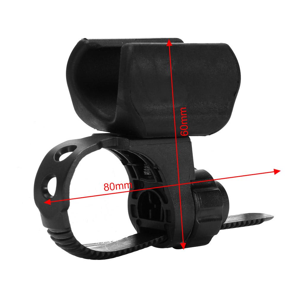 Bike Flashlight Holder Bracket Universal Front Lamp Mount Adaptor Non-slip 360 Degree Rotatable Cycling Accessories